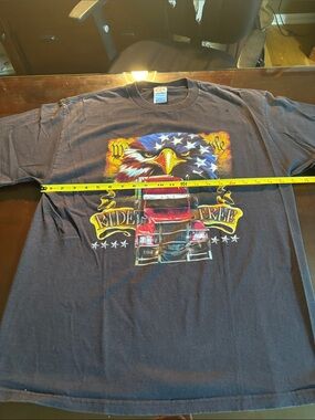 Delta Black Short Sleeve Tee wit bold Patriotic Eagle graphic